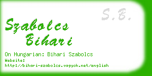 szabolcs bihari business card